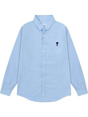 Ami Paris Blue Ami De Coeur Shirt